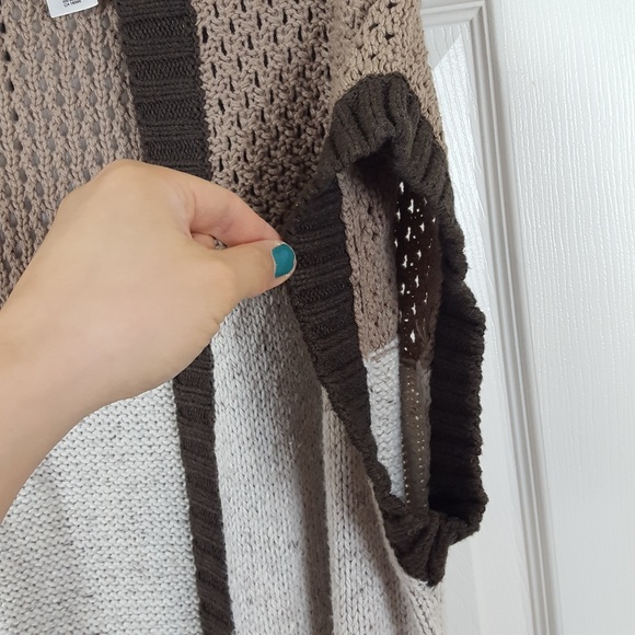 Liz Claiborne Open Front Crochet Cardigan Large - Picture 5 of 7